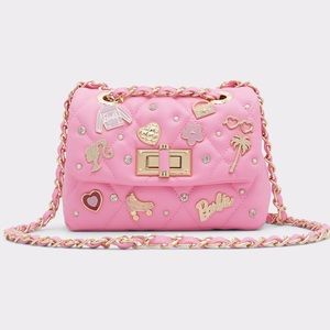 Aldo x Barbie Mattel Quilted crossbody bag with Barbie charms limited edition